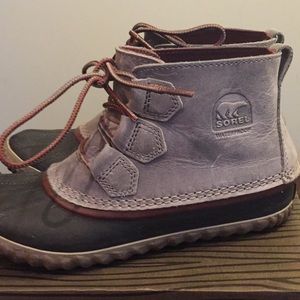 Sorel Out N About Leather duck rain boot Grey s7
